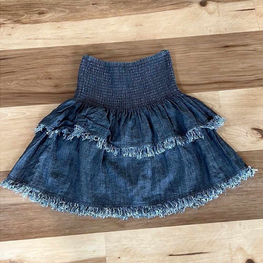 Trina Turk denim mini skirt excellent condition.